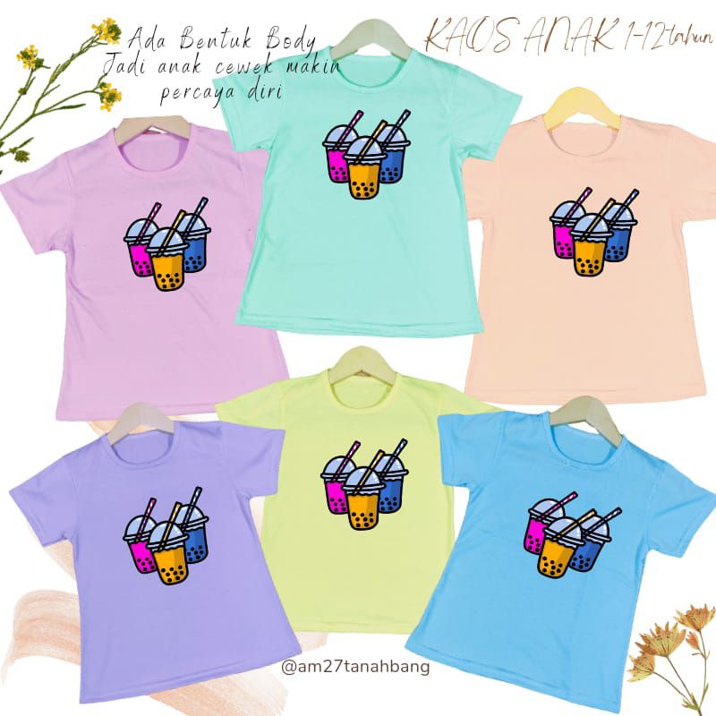 Kaos Anak 3BUBBLE 1-12 tahun Motif baju Viral
