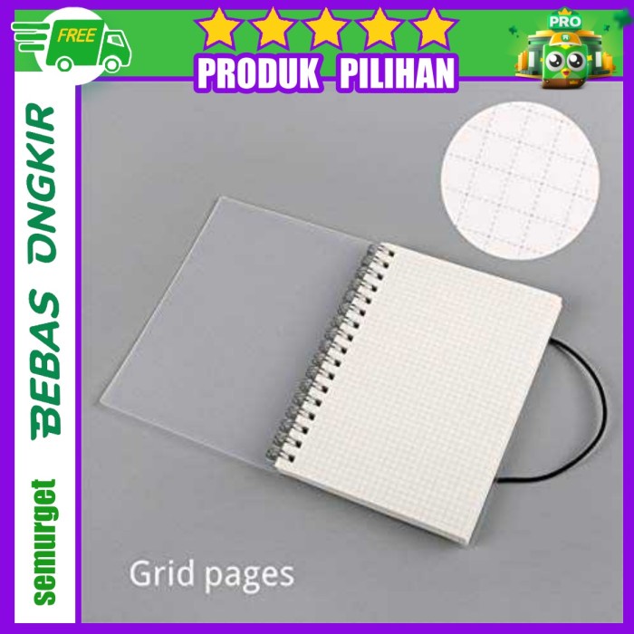 

[RESTOCK] JIANWU Buku Binder Catatan Harian Notebook Ukuran A5 - Grid Pages