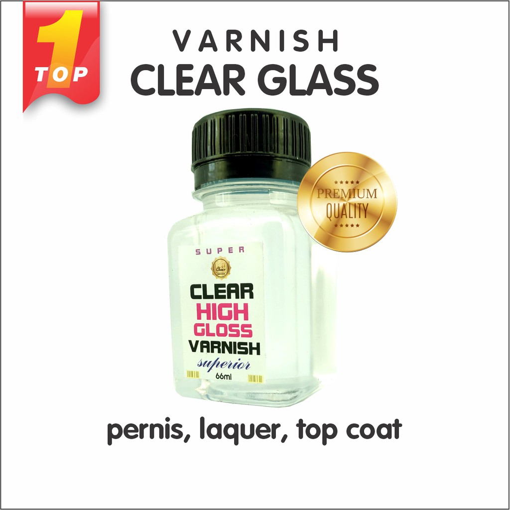 varnish pernis laquer top coat clear gloss bening kaca 66ml