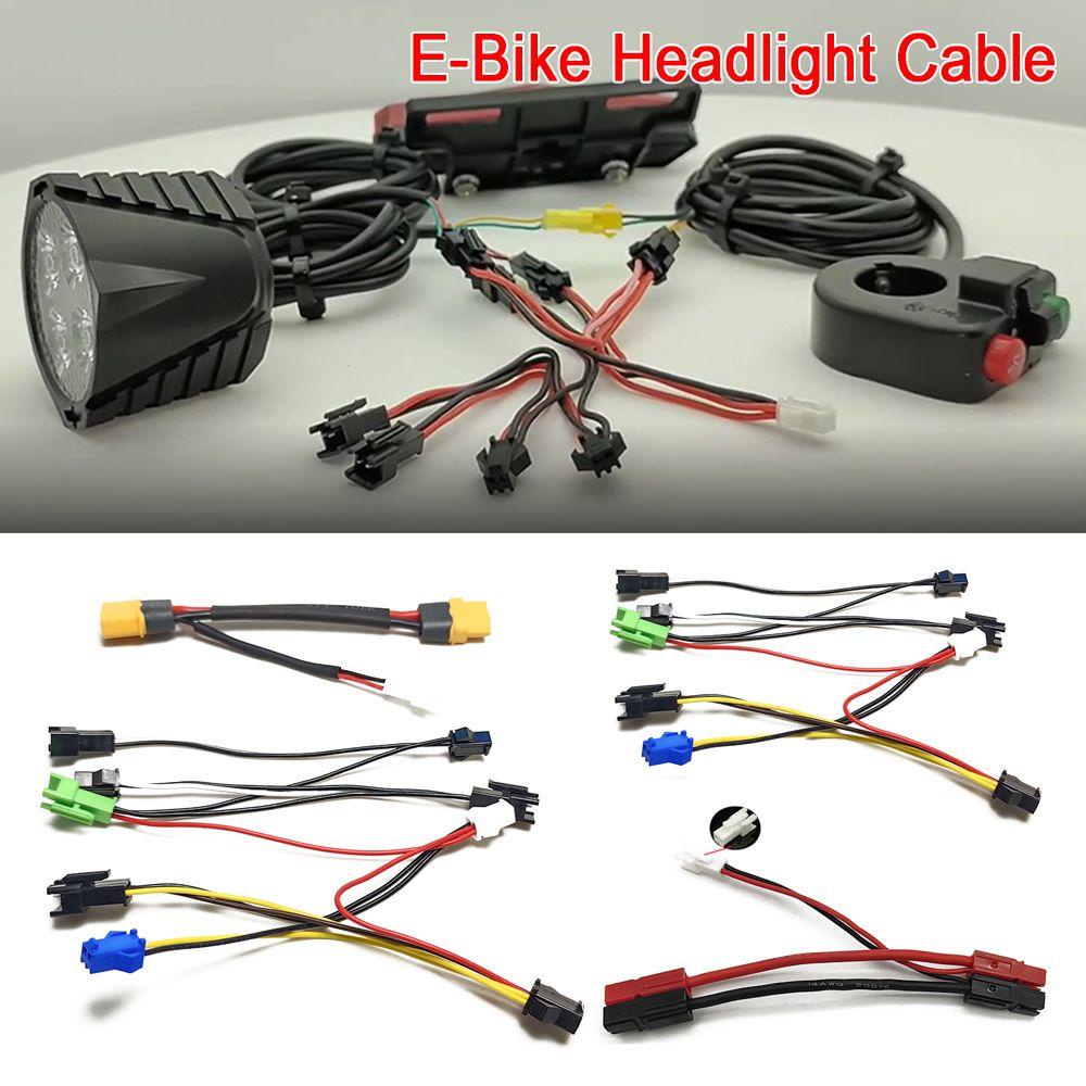 R-FLOWER Kabel Senter Kepala E-Bike Sambungan Lampu Sepeda Motor Skuter Awet Power Line Set