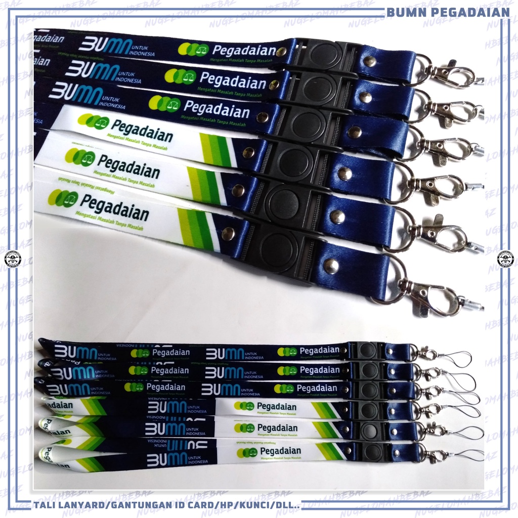 

TALI LANYARD/GANTUNGAN ID CARD/HP BUMN PEGADAIAN