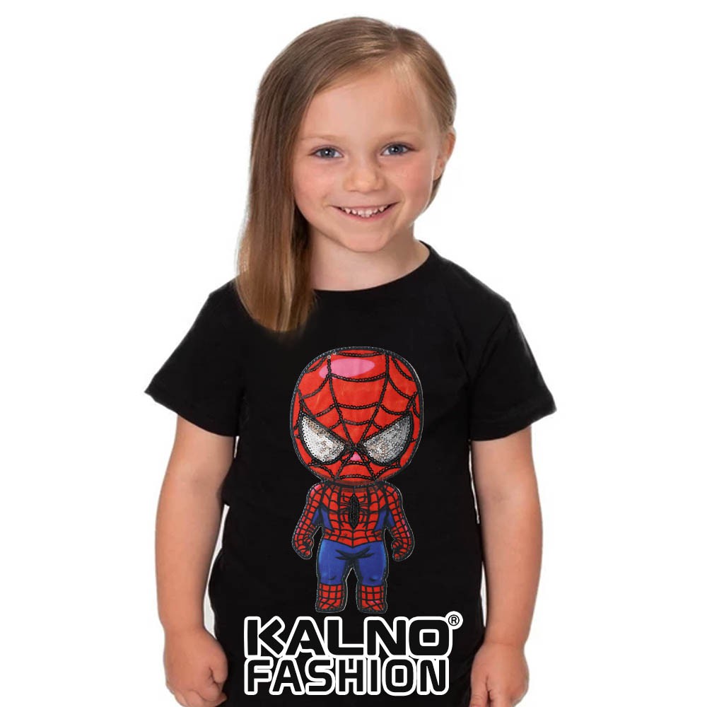 kaos baju anak SPDERMAN berdiri umur 1 - 7 tahun, baju anak super hero, baju anak karakter