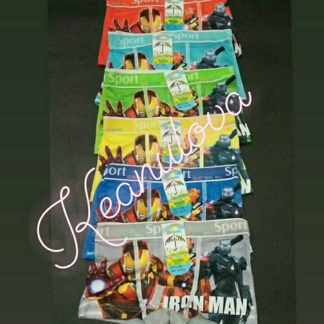 KIANO KIDS/ Boxer anak laki laki Avengers Art Karet Besar