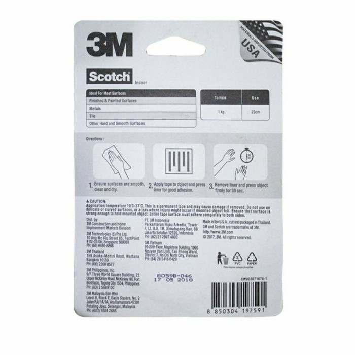

Mantap Indoor Permanent Mounting Double Tape 3M 12Mm X 3M Scotch 110 Bagus