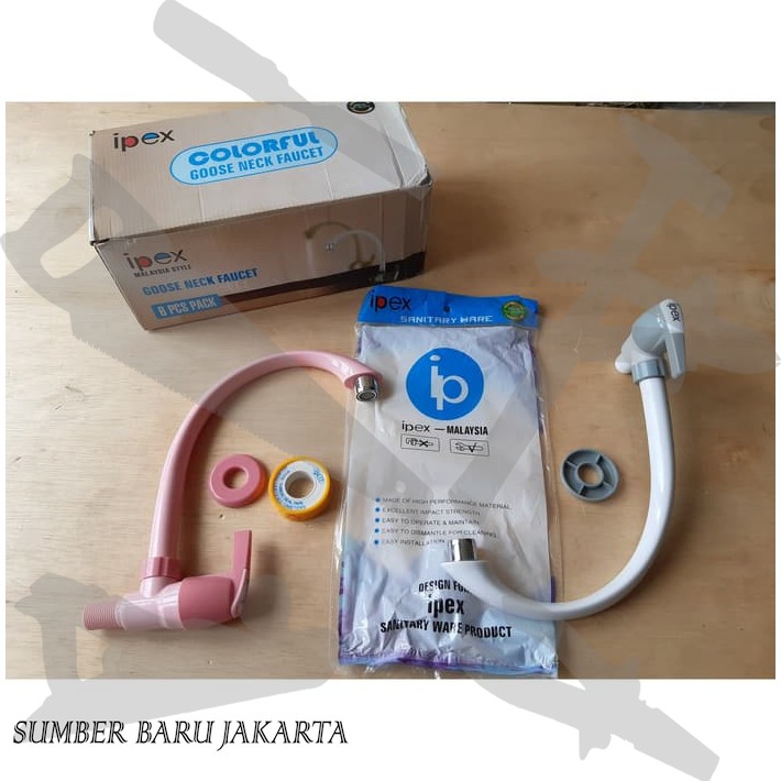 KRAN CUCI PIRING/KRAN ANGSA PVC IPEX ENGKOL - IVORY SBJ