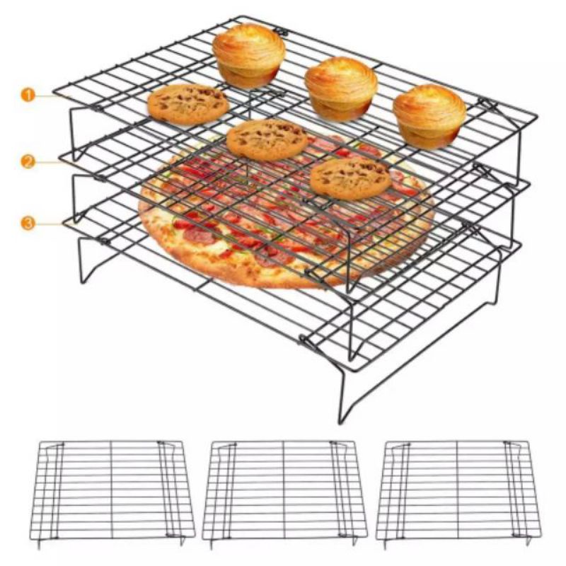 COOLING RAK SUSUN 3 DAN SATUAN ALAT PENIRIS KUE/ RAK PENDINGIN KUE