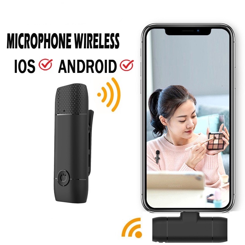 [WS] Wireless Lavalier Microphone Mini Mic for Android Phone Lightning &amp; Type-C