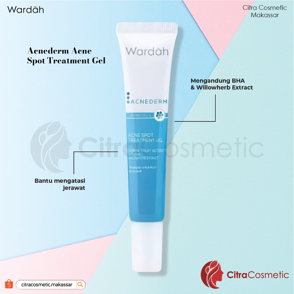 Wardah Acnederm Series Cleanser | Toner |  Day | Night Cream | Acne Pore Blackhead Balm | Acne Spot Gel