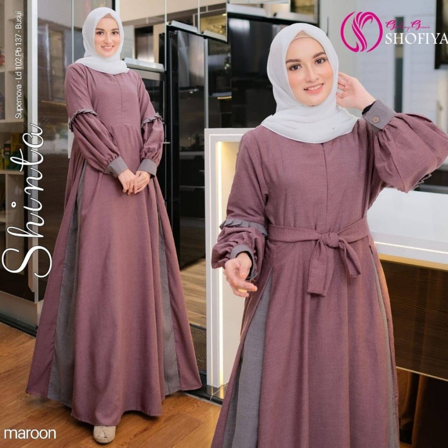MAYRA SYARI M-XXL Gamis Baju Busana Muslim Wanita Syari Set Khimar Remaja Set Jumbo Terbaru  N3G8
