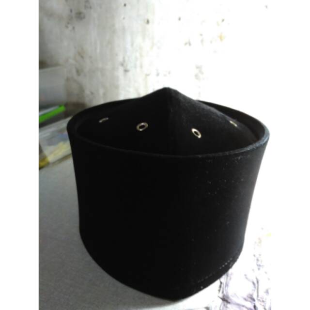 Peci uj hitam tinggi samping 10 cm
