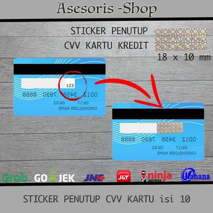

Sticker | Stiker Penutup Cvv Kartu Kredit Isi 10 Stiker 18X10Mm