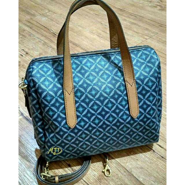 FOSSIL SYDNEY SATCHEL MULTI BLUE