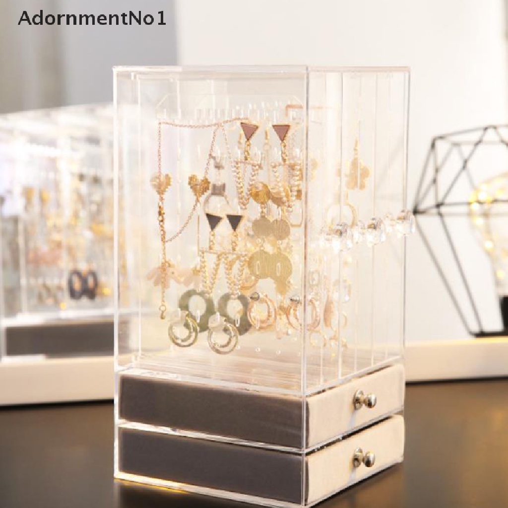 (AdornmentNo1) Kotak Penyimpanan / Organizer Perhiasan / Cincin / Kalung Bahan Akrilik