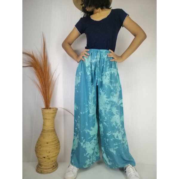 Celana Kulot Alea Panjang Tie Dye Rayon Bali / Kulot Bali / Kulot Tie Dye / Kulot Panjang