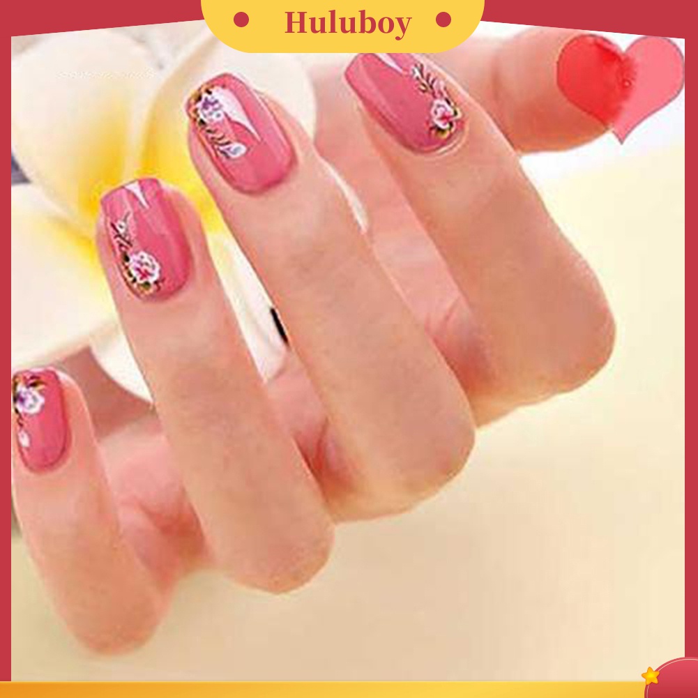 Huluboy Huluboy♡ 10pcs Stiker Kuku 3D Motif Bunga Untuk Dekorasi Manicure