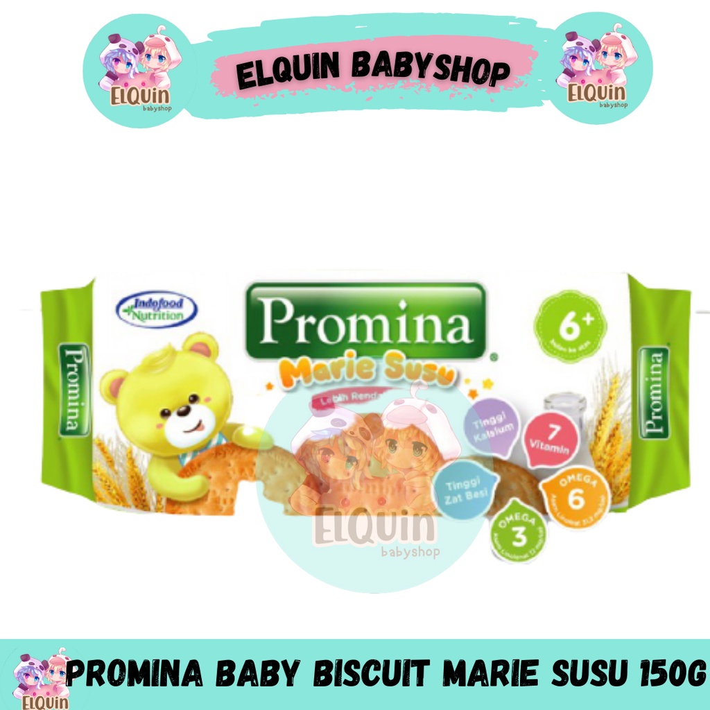 

Promina Baby Biscuit Marie Susu 150G / Biscuit Bayi 6+ bulan ke atas