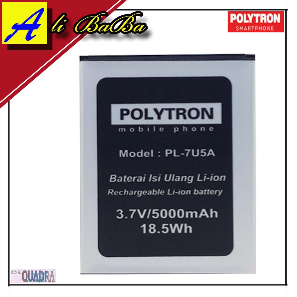 Baterai Handphone Polytron Wizard Quadra W7450 PL-7U5A Double Power Polytron W 7450 Batre HP W 7450