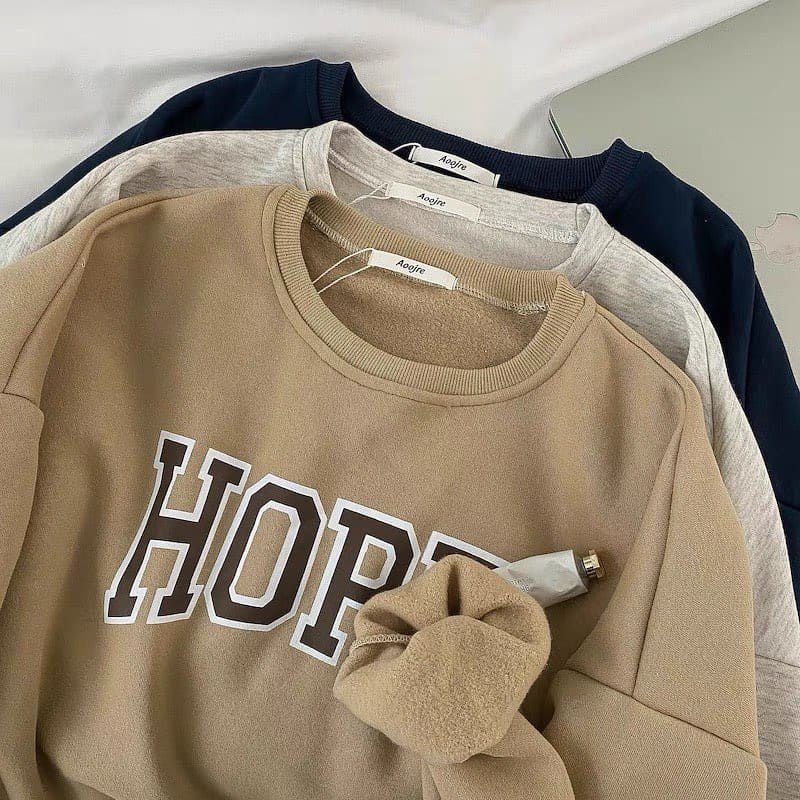 HOPE Sweater Crewneck Oversize | Fashion Terkini | Sweater Termurah Korean Style