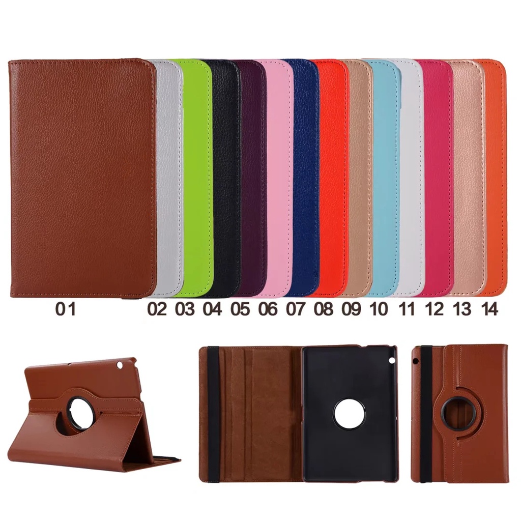 Casing For Huawei MediaPad T5 10.1 &quot;(2018) M5 AGS2-W09 AGS2-W19 AGS2-L09 Fashion 360° Rotating Stand Tablet Flip Leather Case Cover Pelindung