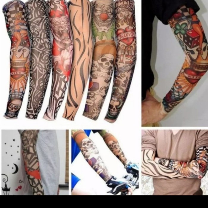 Produk Terbaru Manset Tangan Tato Arm Sleeve Tato Tangan Pria/Manset Lengan Panjang