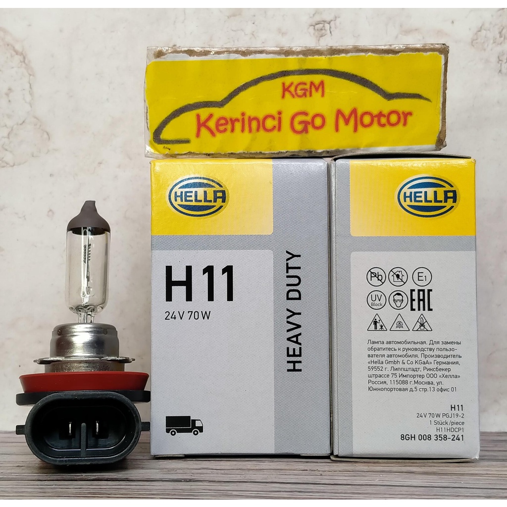 HELLA BOHLAM LAMPU HALOGEN H11 24V 70W 8GH 008 358 241