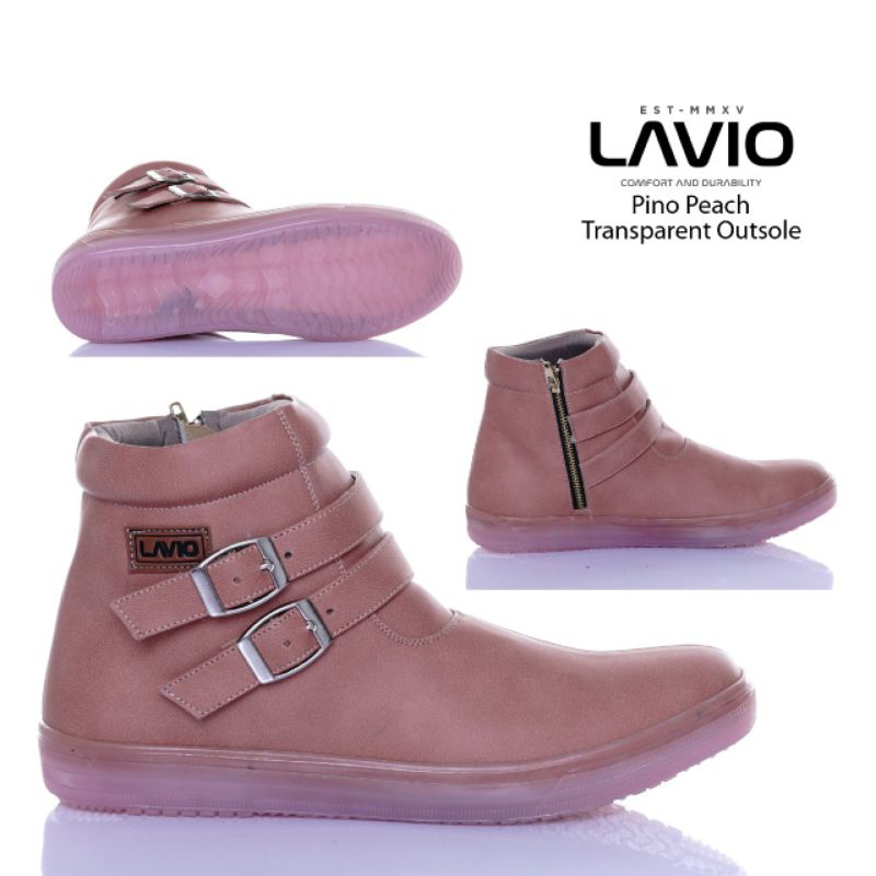 Sepatu Boot Wanita Model korea Lavio Pino Kulit Sintetis Original Product