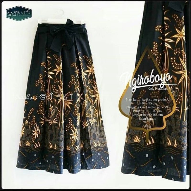 rok batik payung panjang karet jumbo rok big size modern premium rok batik unggul jaya pekalongan-ngiroboyo