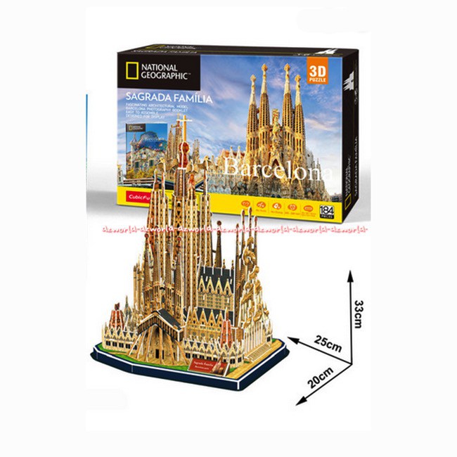 National Geographic Barcelona Sgrada Familia Puzzle 3D