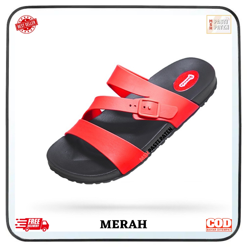 Sandal selop wanita bahan karet ori yumeida ld 7121 l ukuran 36-41 sendal cewe