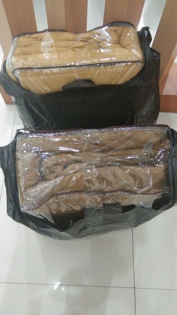 Bedcover Premium Polos Tinggi 30 Cm Vallery Quincy Edisi Warna Golden, Kuning, Coffee, Dan Abu Abu