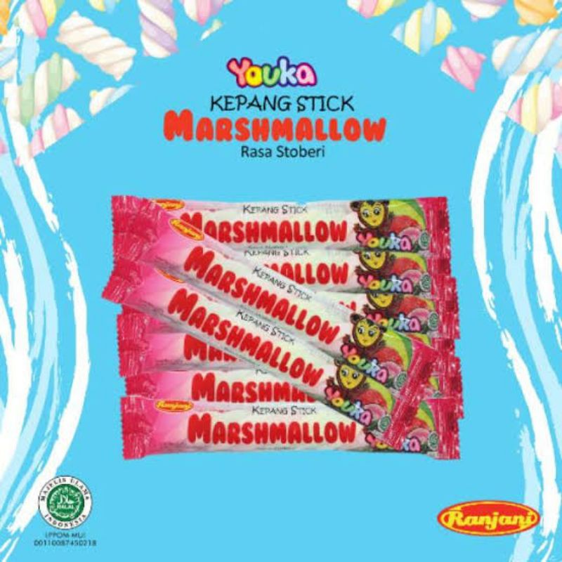 Marsmallow Kepang Stick isi 20 pcs