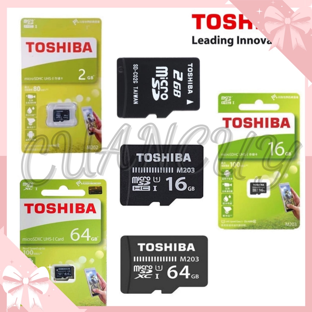 Cuancuy - Micro SD Toshiba 2GB 16GB 64GB Memory Card Toshiba MicroSDHC Toshiba MMC Toshiba Kartu Mem