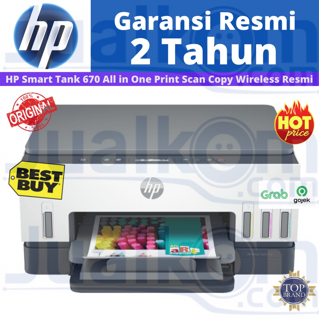 HP Smart Tank 670 All in One Print Scan Copy Wireless Duplex