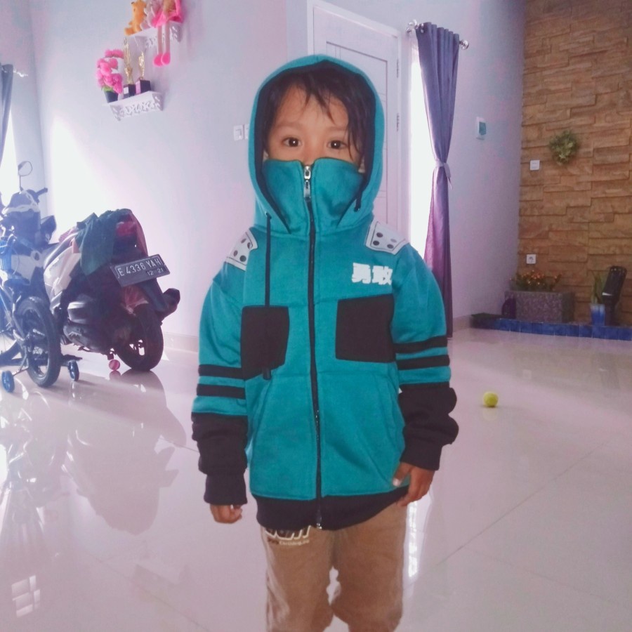 JAKET ANAK LAKI LAKI GREEN NINJA KARAKTER LUCU UNIK / jaket sweater anak cowok keren model ninja hijau