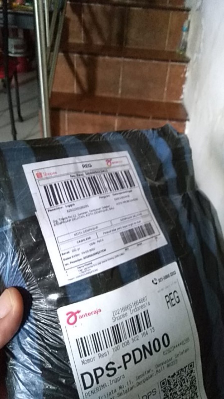 Kain Pel Lantai Biru Cap Macan Loreng 100% Cotton +-39x67cm