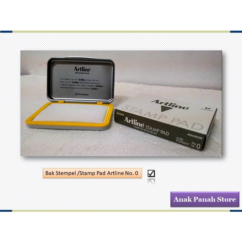 

Bak Stempel / Bantalan Stempel / Stamp Pad No. 0 Merk Artline