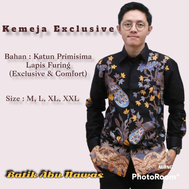 Baju Batik Pria Original Reguler Slimfit Lengan Panjang Primisima Lapis Furing Premium Motif Burung 