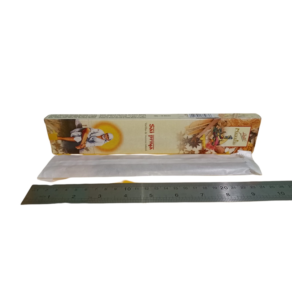 Dupa Hio Sai Priya by Flute Masala High Quality Incense dari India isi 12 Batang Recta Kemasan Kotak Exclusive