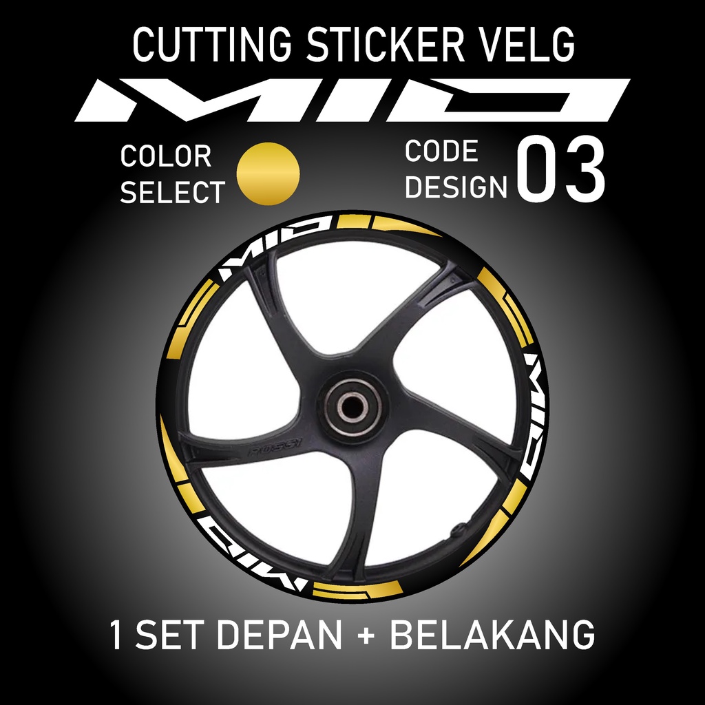 Kenzie Sticker - Stiker Cutting Sticker Velg Yamaha Mio Smile Sporty Racing Lis List Variasi Custom 