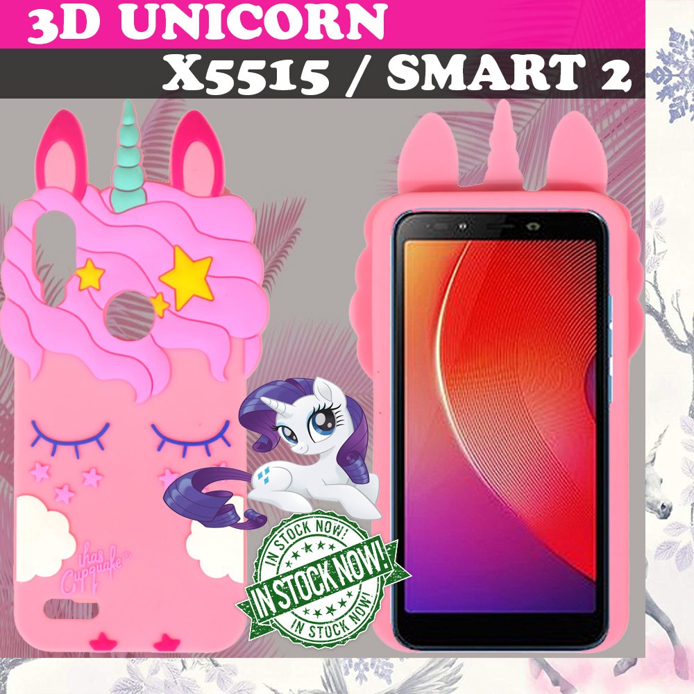 Silikon 3D Unicorn Infinix Smart 2 X5515 Cute Case SiliKon Karakter 4D Infinix X5515 Soft Case Lucu