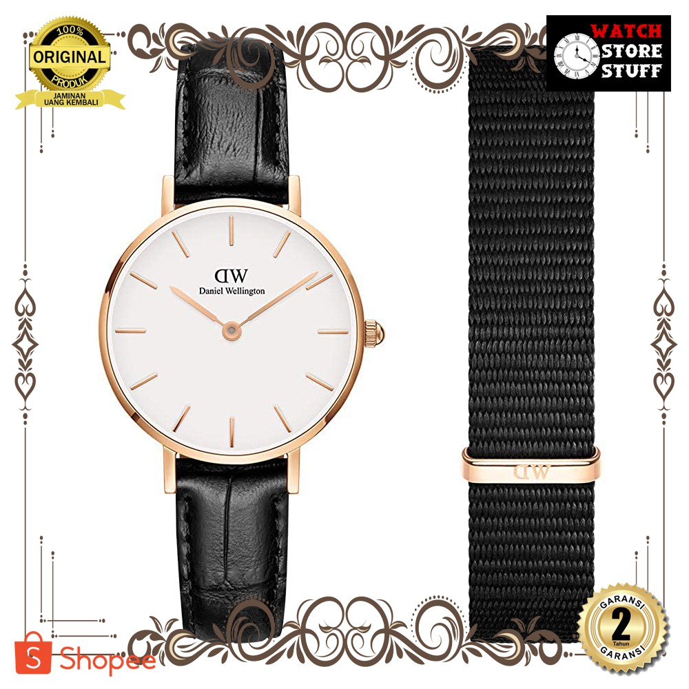 [ ORIGINAL DW - FREE STRAP ] JAM TANGAN PRIA WANITA | RANTAI | KULIT | KARET | MURAH | WANITA PETITE
