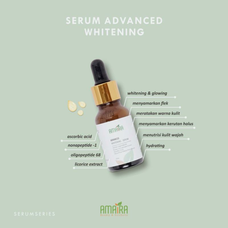 SERUM ADVANCED WHITENING PEMUTIH WAJAH KUSAM FLEK AMAN BPOM