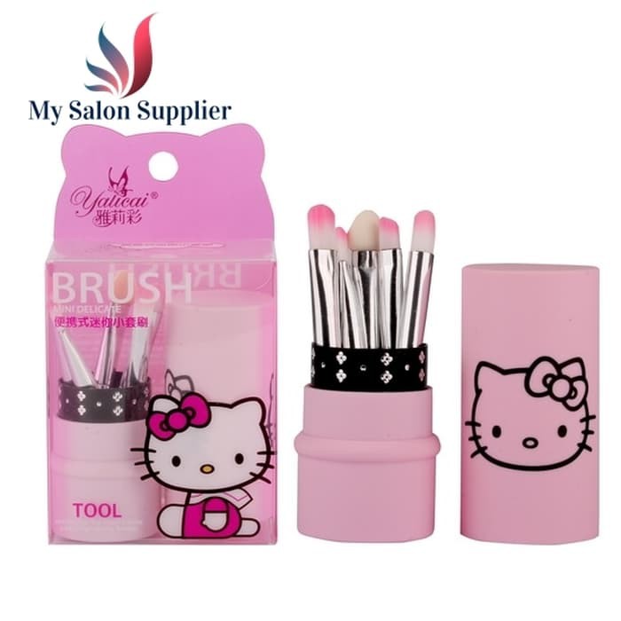 Kuas Hello Kitty Tabung isi 5 Make Up Brush