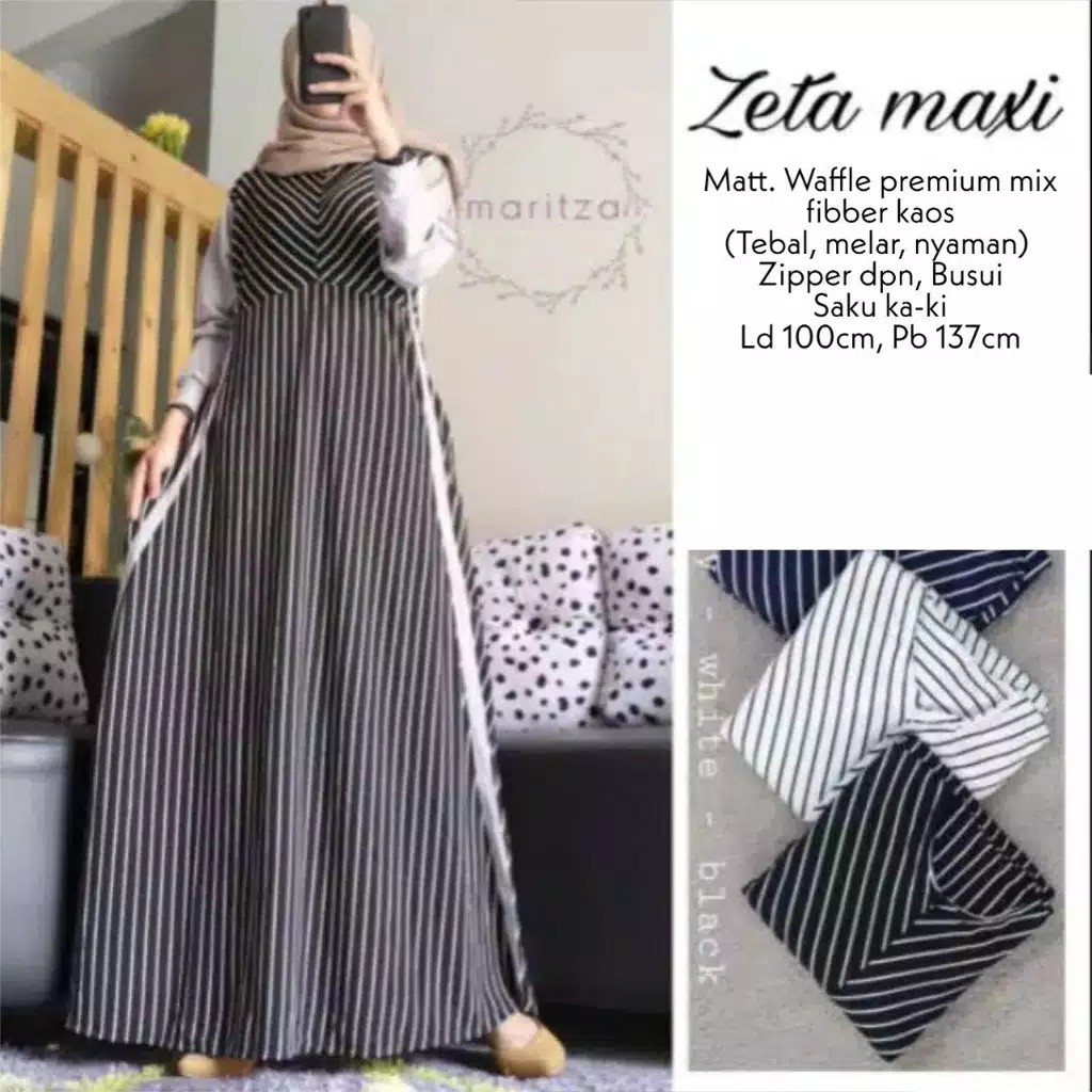 ZETA MAXY / GAMIS MURAH / FASHION MUSLIM / GAMIS TERBARU / GAMIS WAFFLE