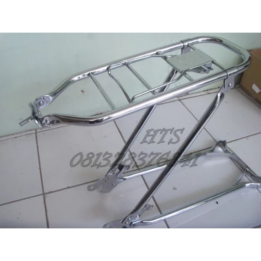 boncengan sepeda onthel double standart berdiri krom merk hopmi