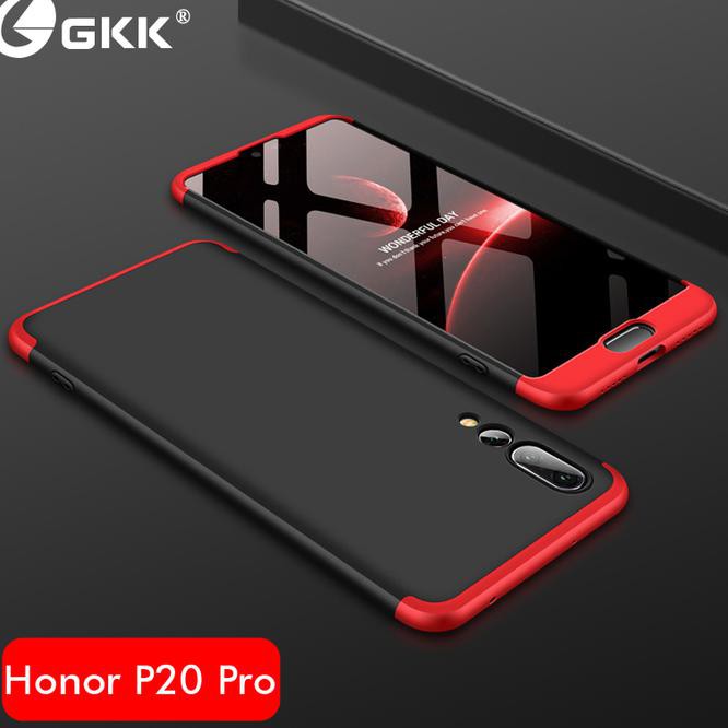Huawei Honor P20 Pro Case 360 Gkk Original Hardcase Back Matte Casing - List Merah New Hokyti