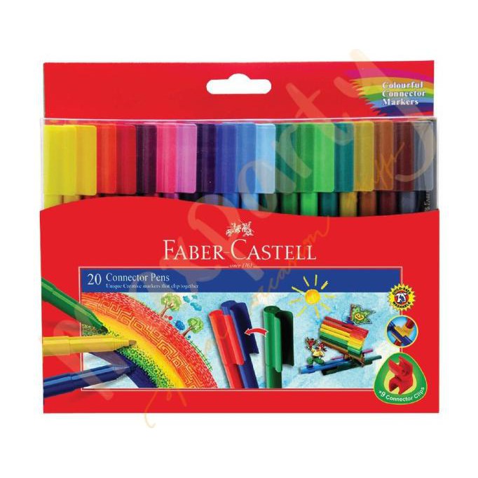 

(PERALATAN MENGGAMBAR) FABER CASTELL CONNECTOR PEN SPIDOL 20 WARNA TERBARU