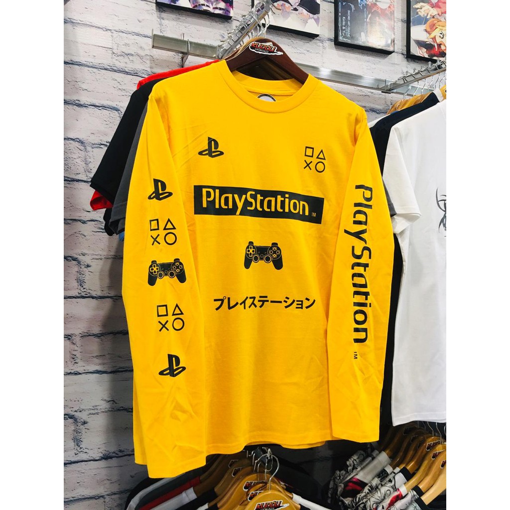 Longsleeve gamer Playstation stick symbols