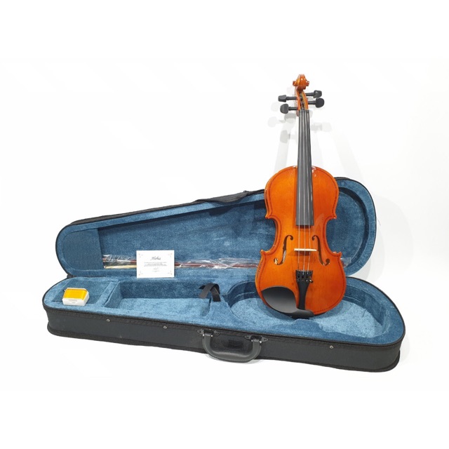 Biola Akustik Merk Aloha Original Ukuran 3/4 Violin Bonus Hardcase Bow Rosin Bridge Buat Belajar