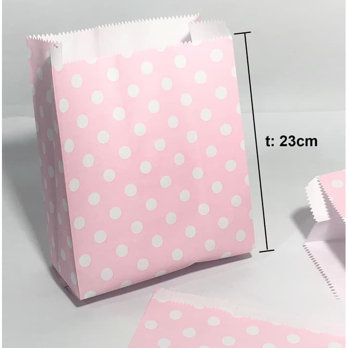 

Paperbag Flat Kantong Kertas Warna Pink Polkadot (L) Souvenir
